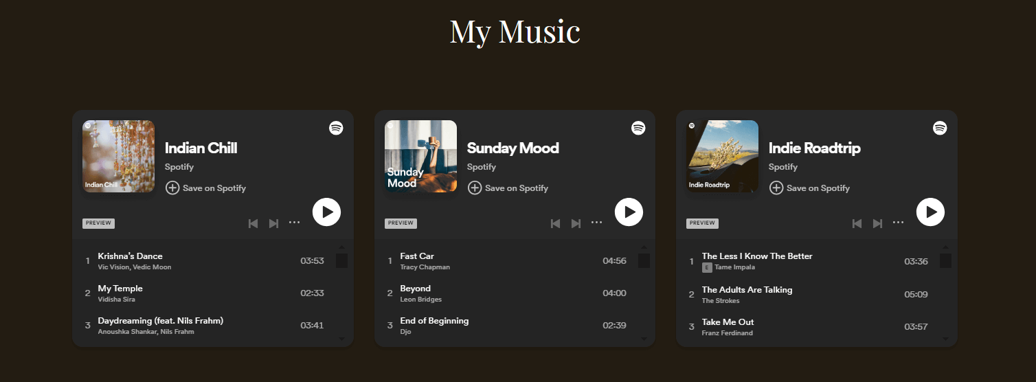 Storydoc deck with embedded playlists