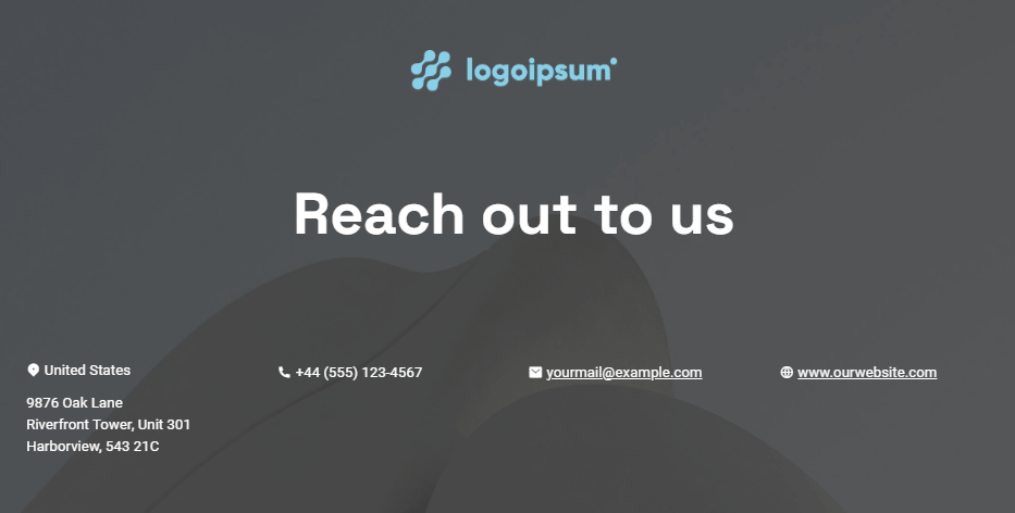 Company media kit contact information slide example