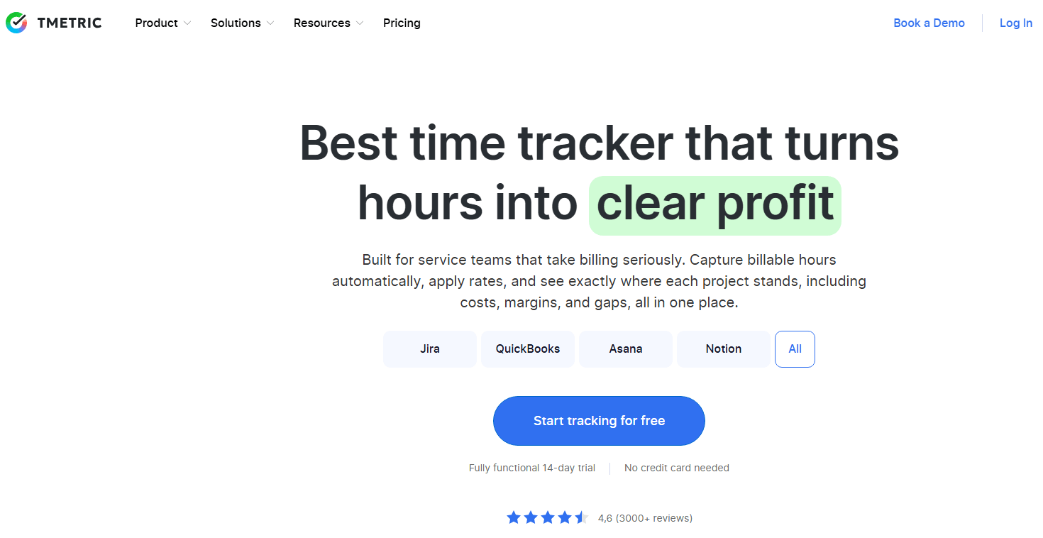 Best productivity tools - Tmetric