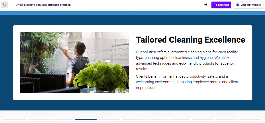 Outreach sales proposal proposed solution slide example