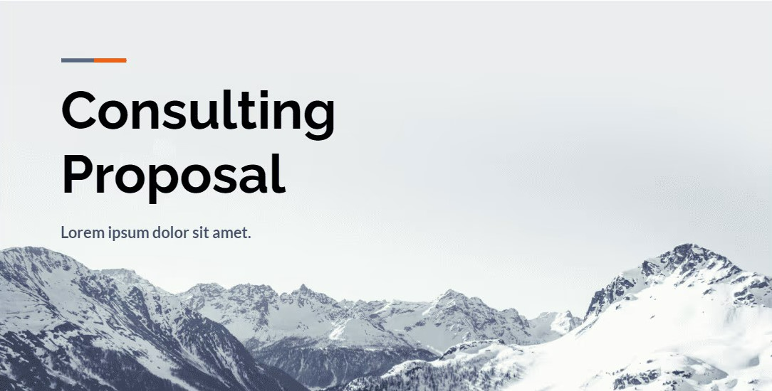 Consulting proposal