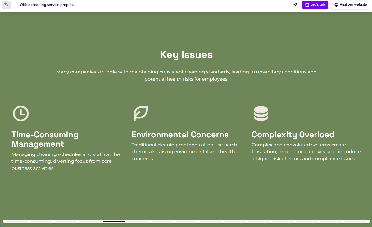 Sales proposal problem slide example