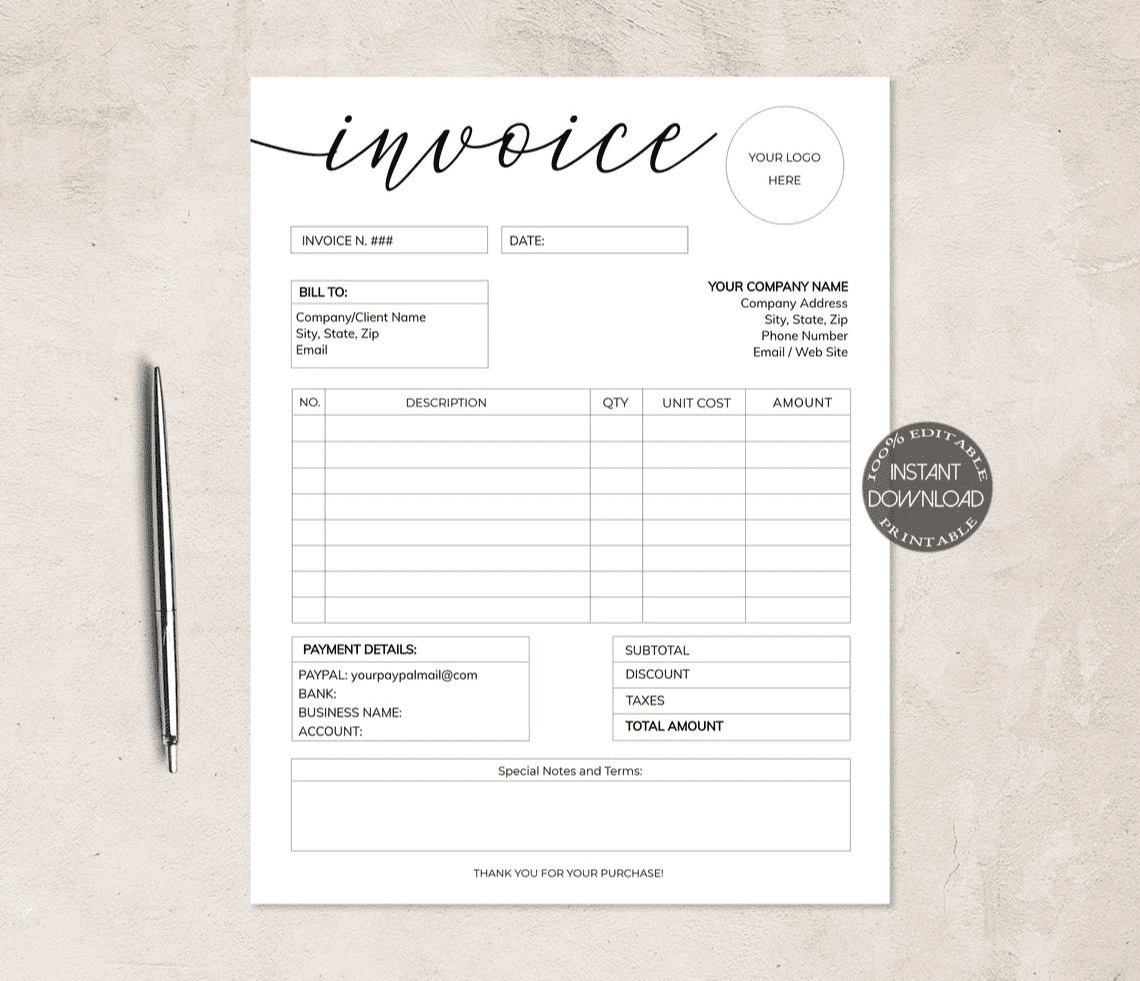 12 Best Invoice Templates (Free) Word, Excel, Google & More