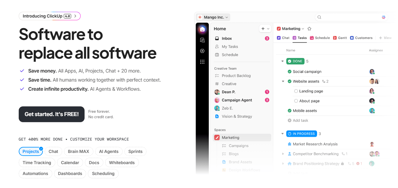 Best productivity tools - ClickUp