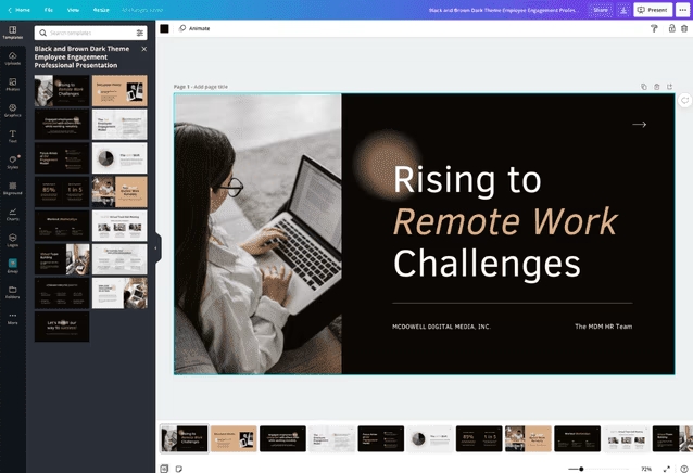 Best presentation software - Canva