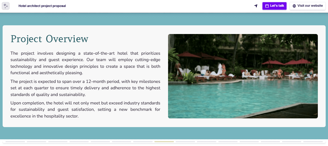 Architecture proposal project overview slide example