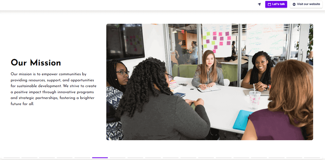 Impact report about us slide example