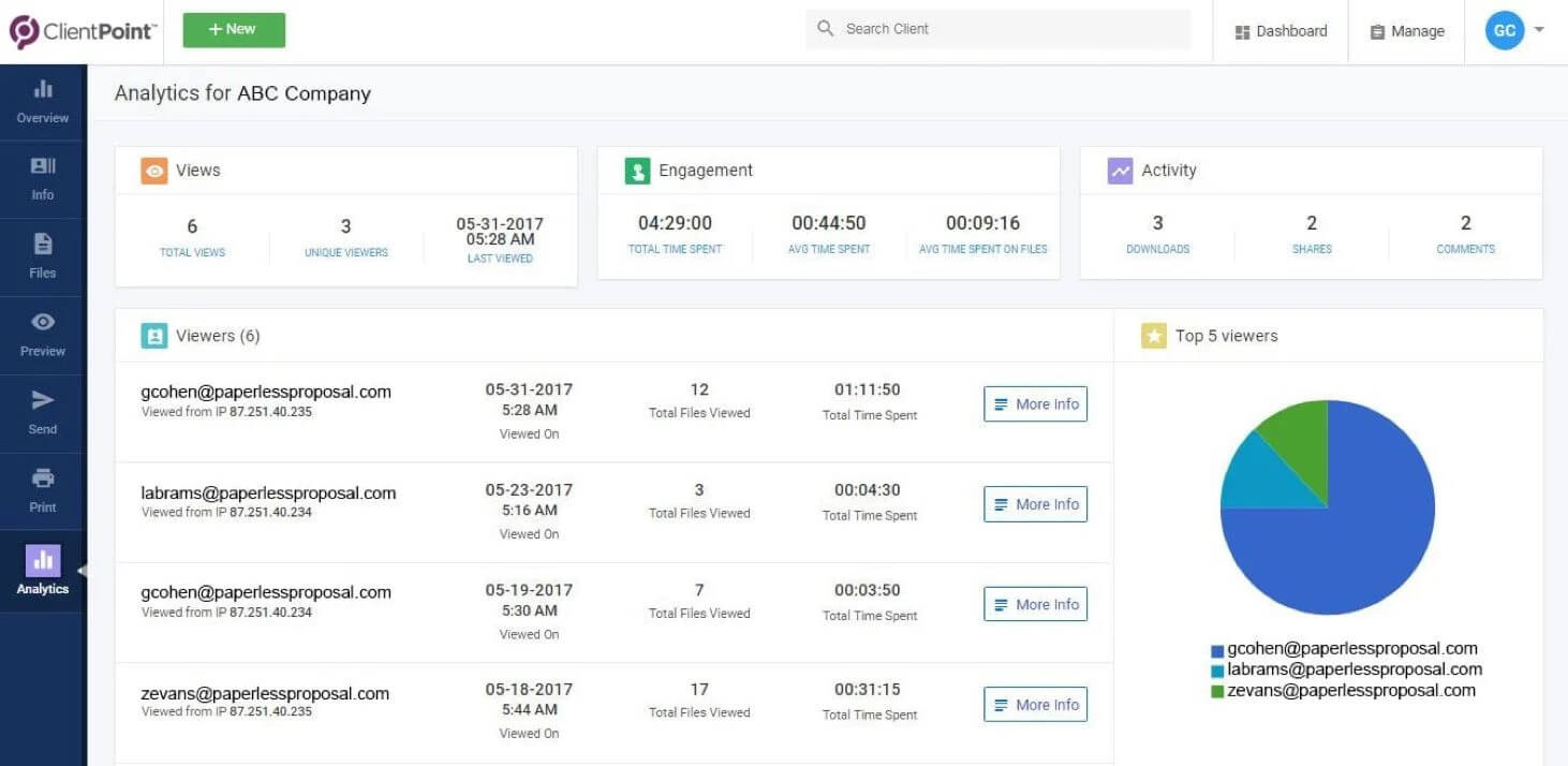 ClientPoint proposal software