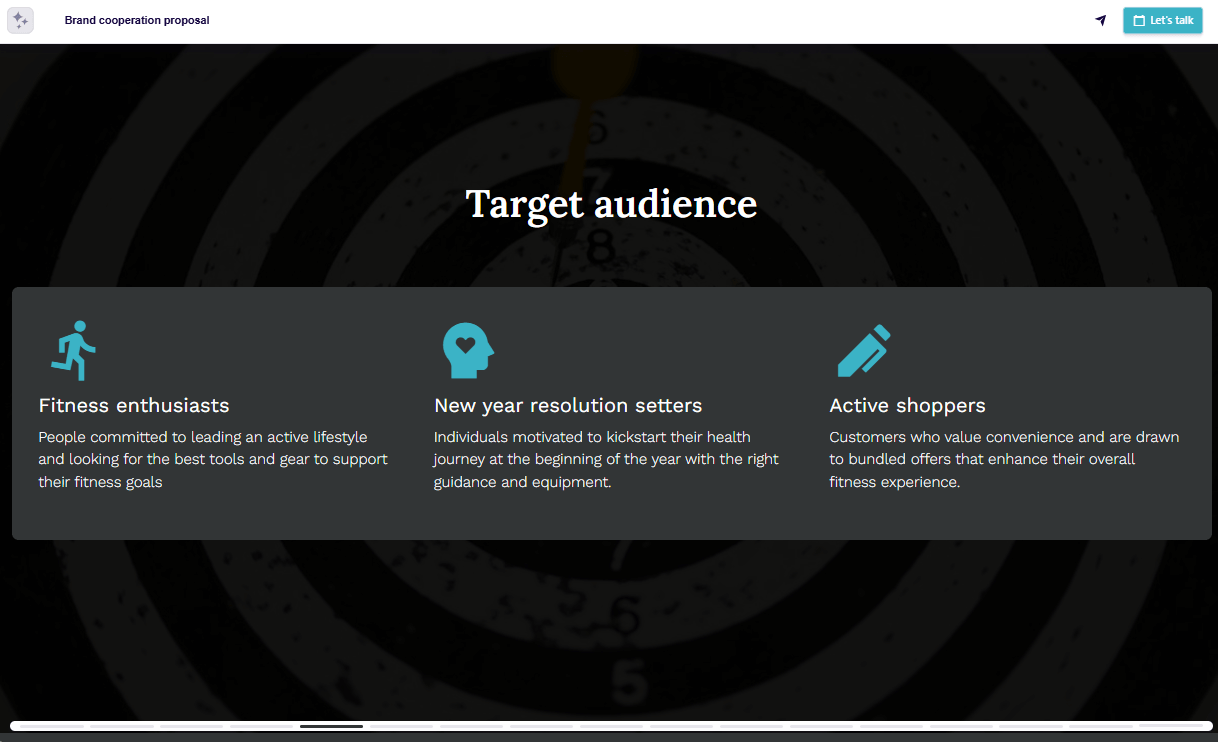 Brand collaboration proposal target audience slide example