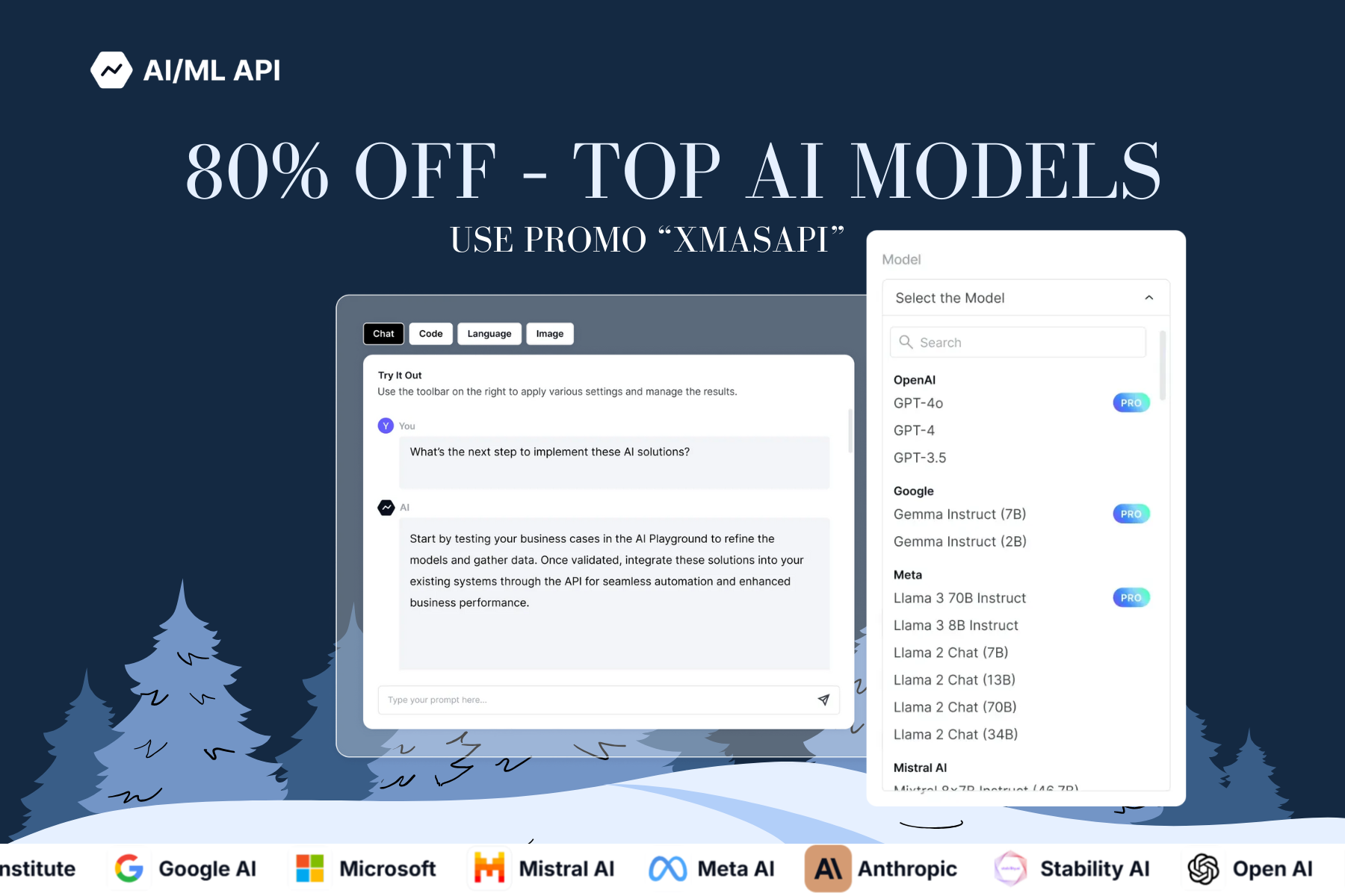 AI/ML API Christmas SaaS deal