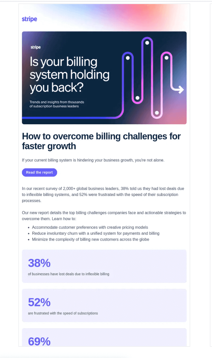Stripe email campaign example