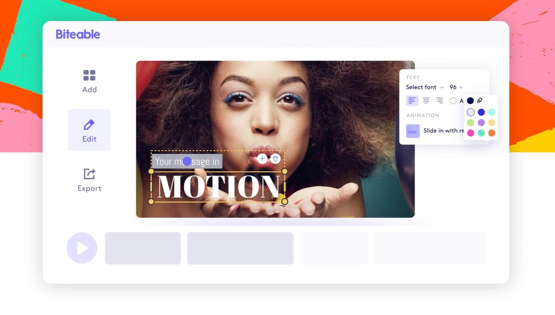 Biteable presentation maker