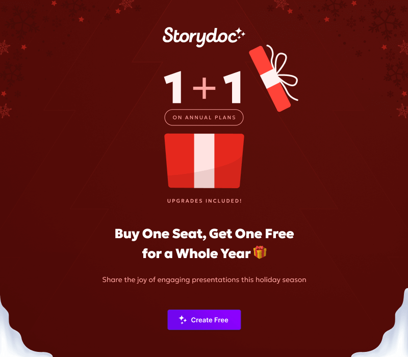 Storydoc Christmas SaaS deal