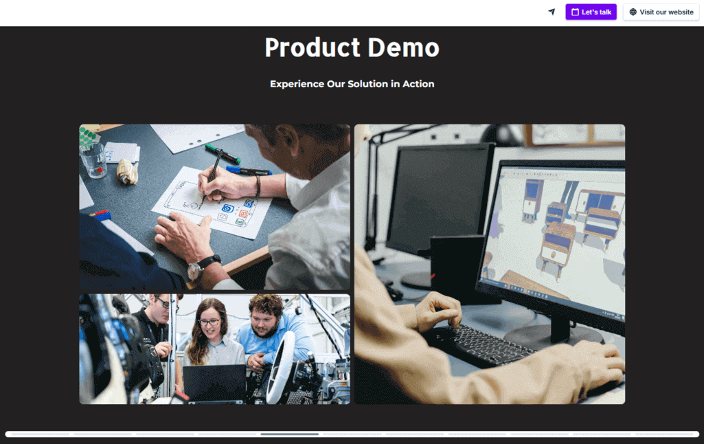 Product demo presentation product overview slide example