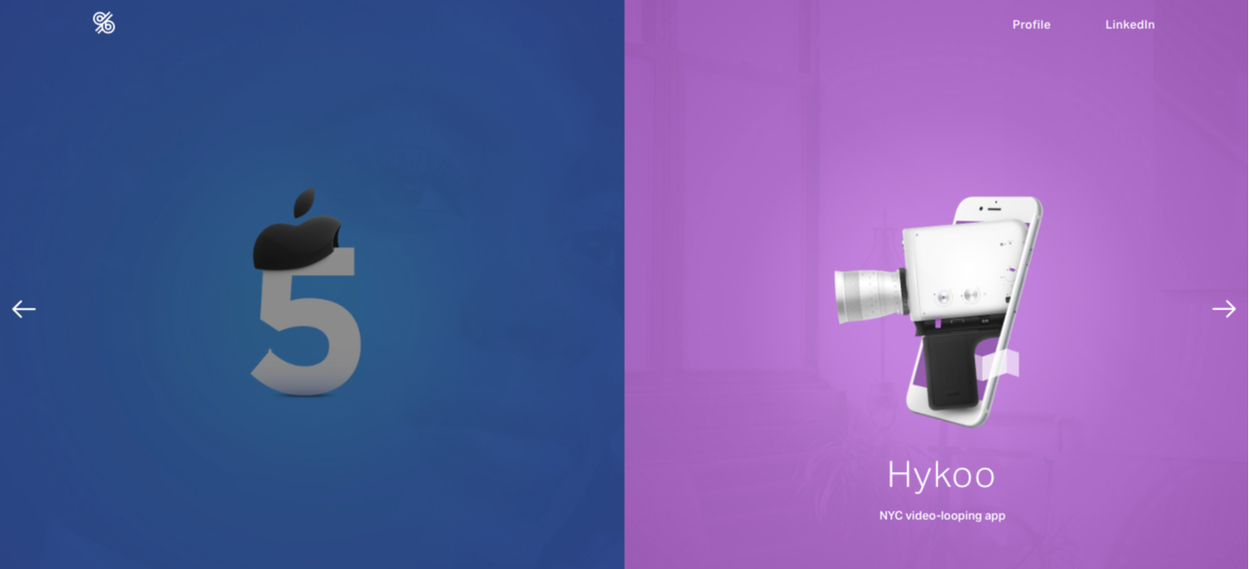 Example of a designer's online por