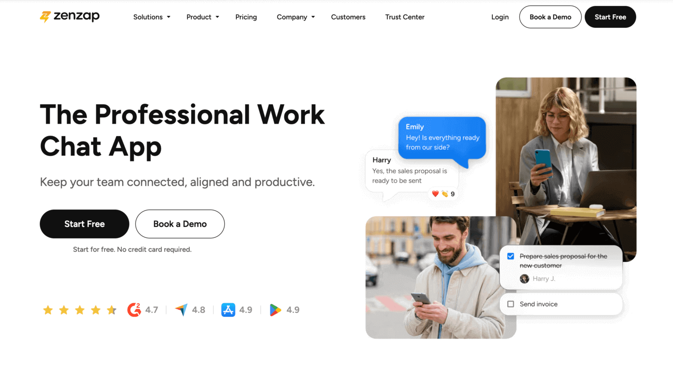 ZenZap - Best work chat apps