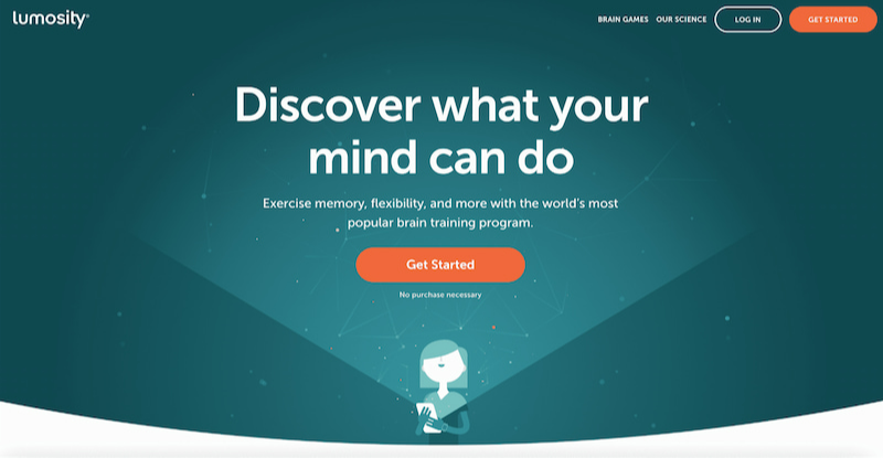 Lumosity click-through landing page
