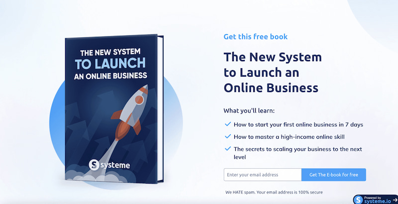 systeme.io landing page