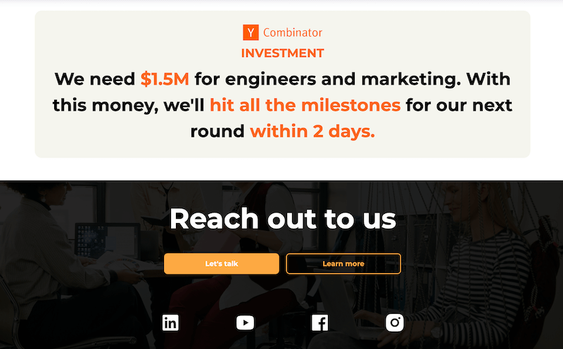 create a pitch deck investment request slide