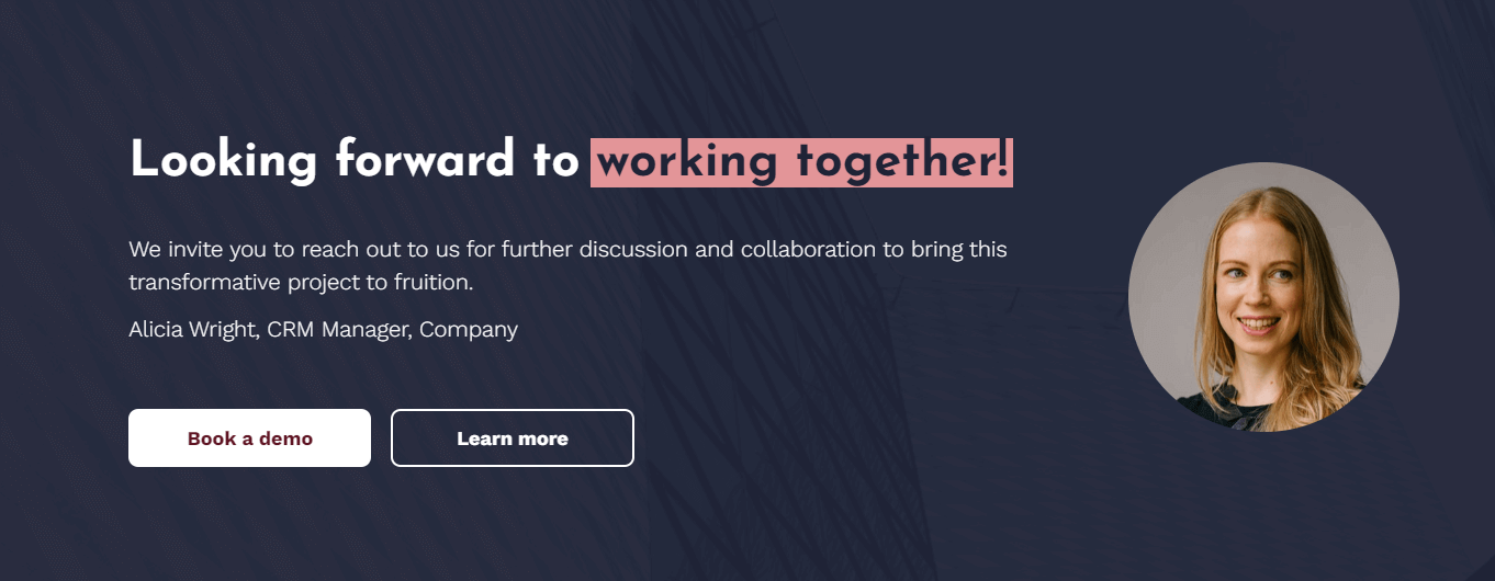 Next step slide example