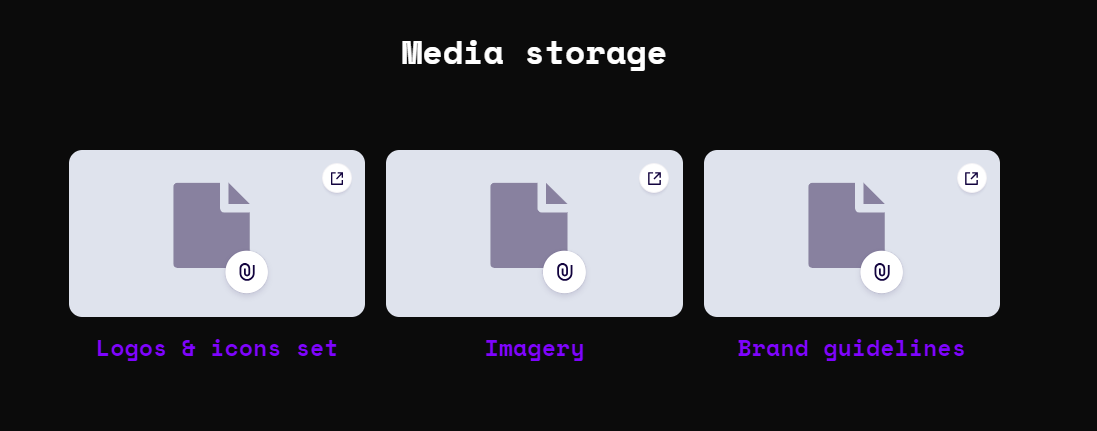 Company media kit images slide example