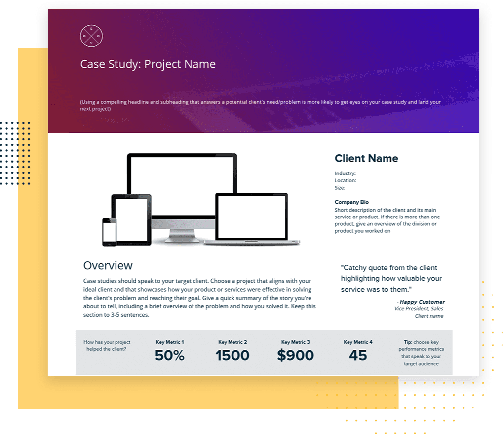 website case study page