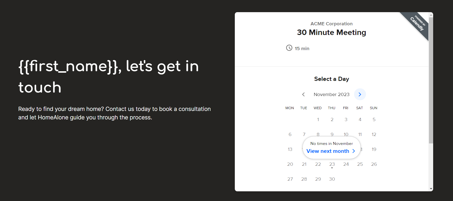 Next step slide example