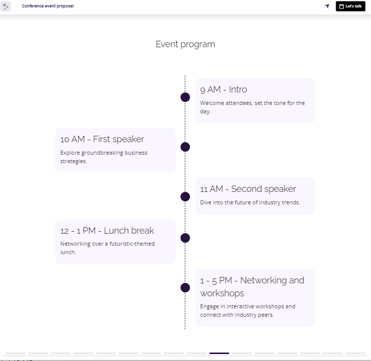 Event proposal event schedule slide example