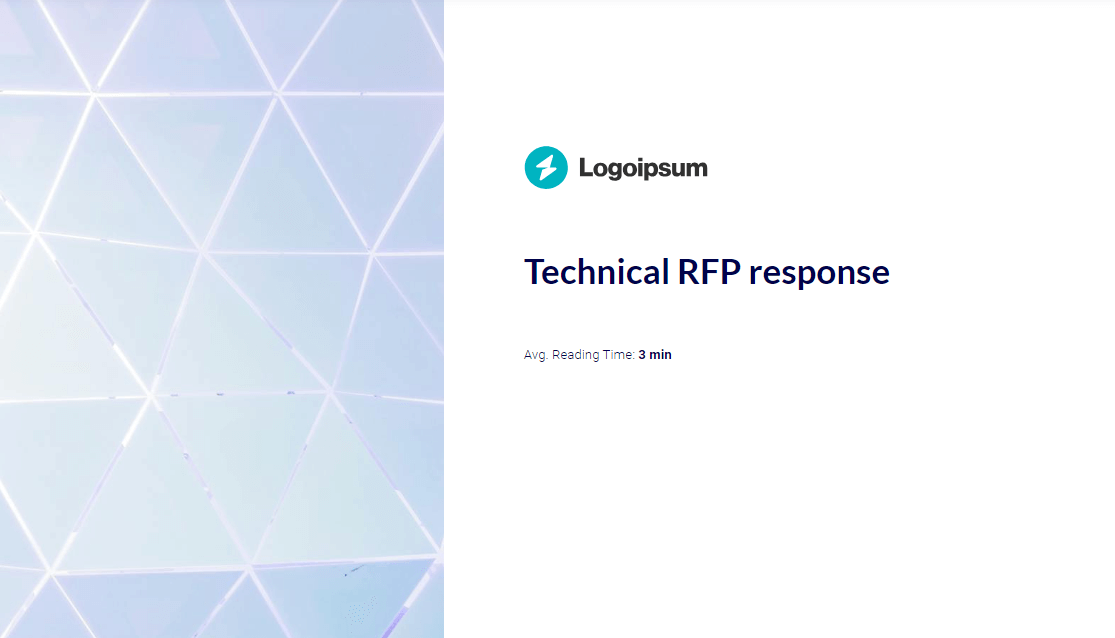 RFP response cover slide example