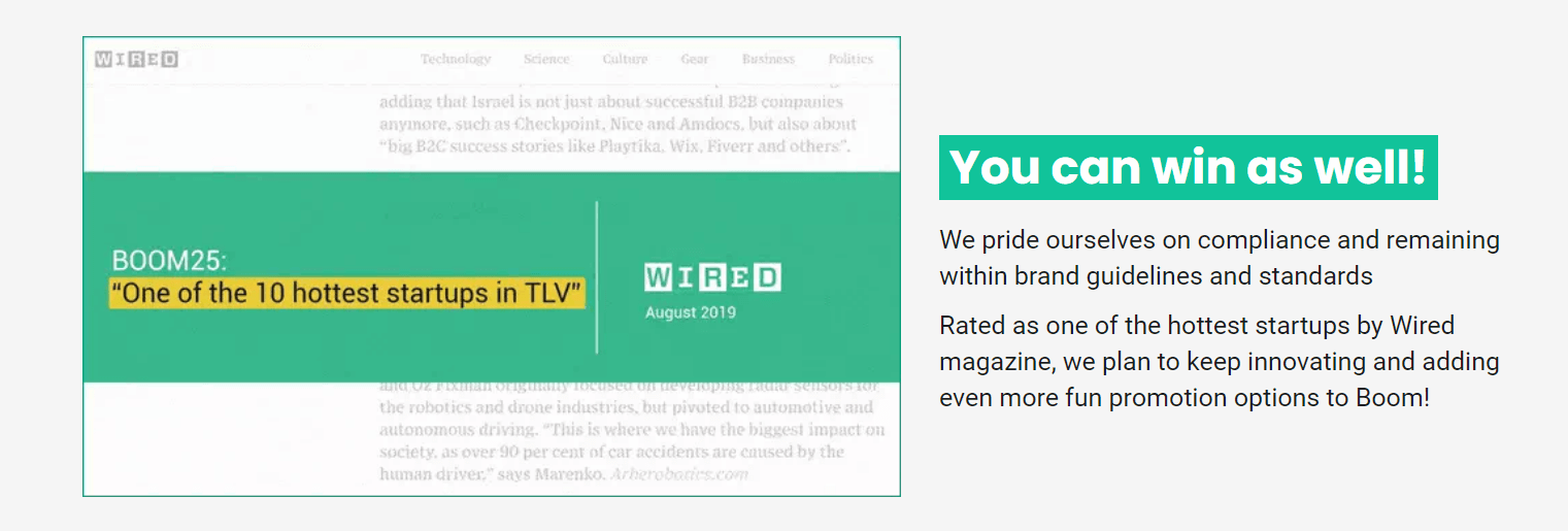 Social proof example