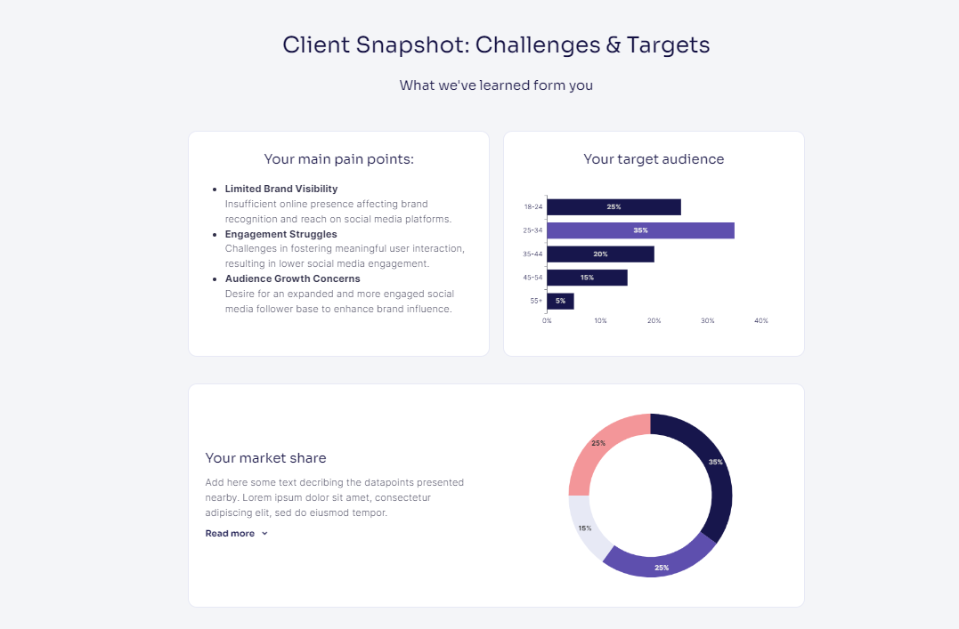 Client snapshot slide example