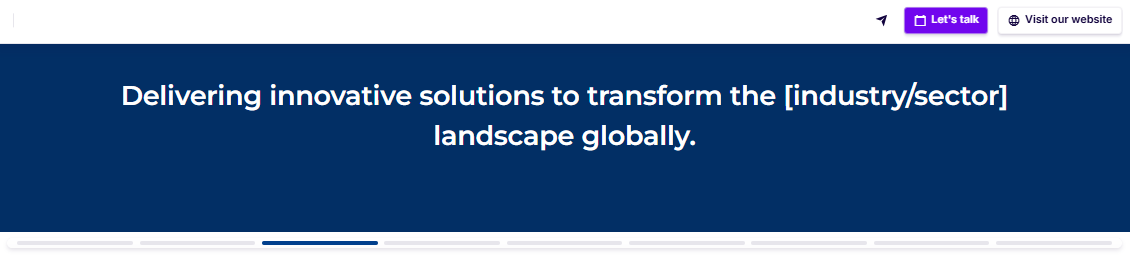 Marketing one-pager UVP slide example