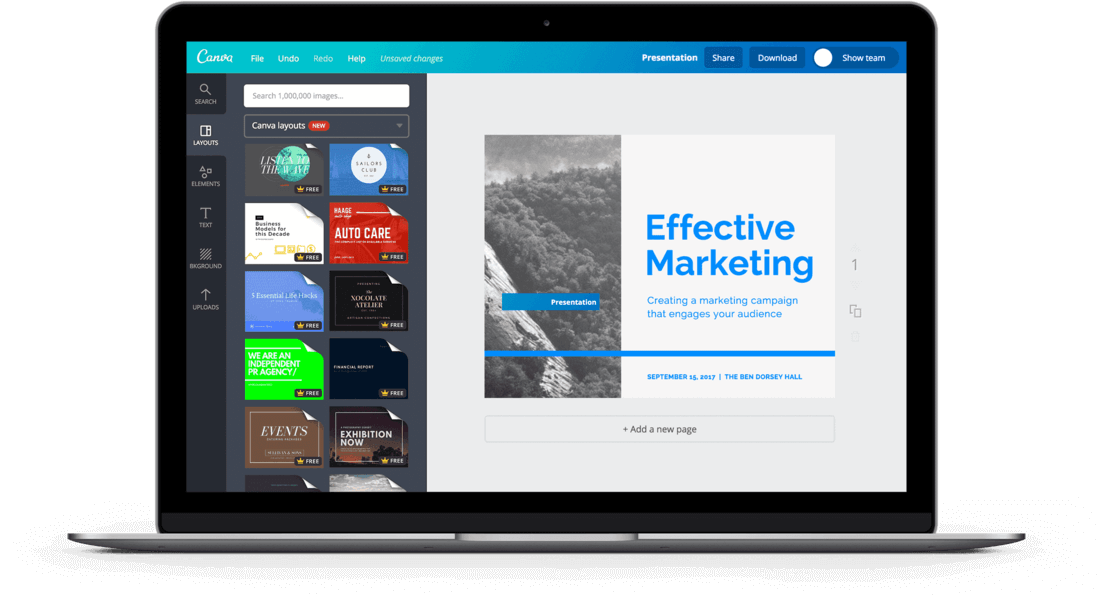 Canva presentation maker