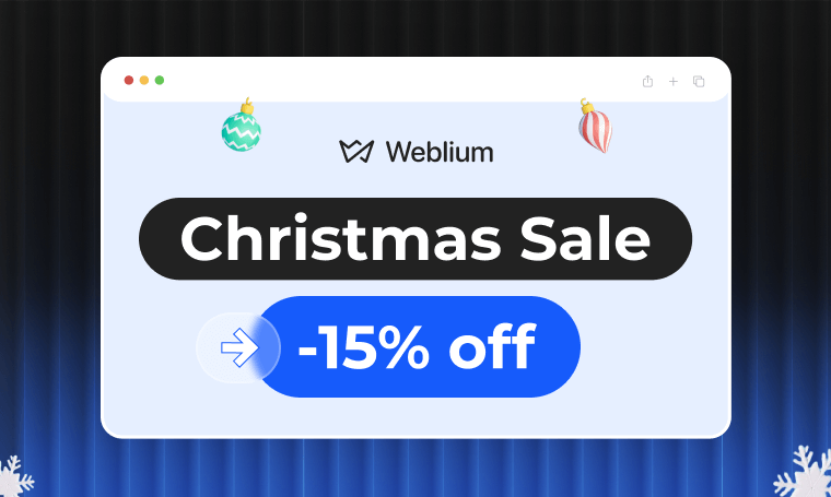 Weblium Christmas SaaS deal
