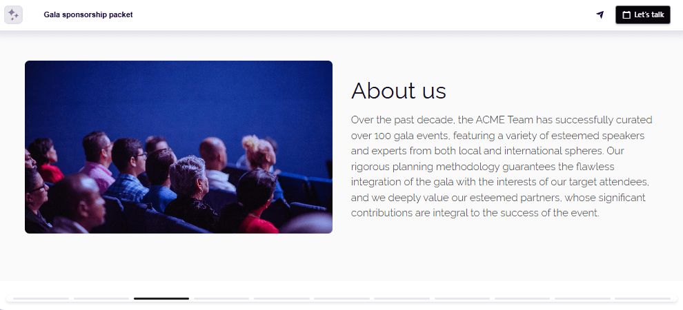 Nonprofit sponsorship packet introduction slide example