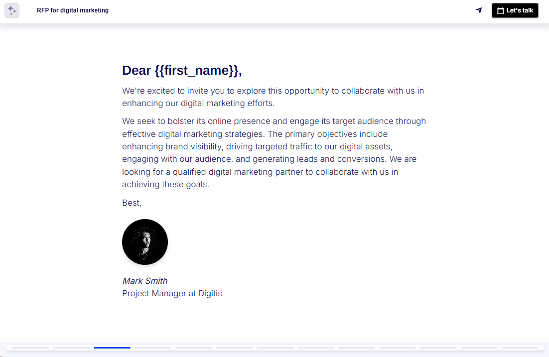 RFP introduction example
