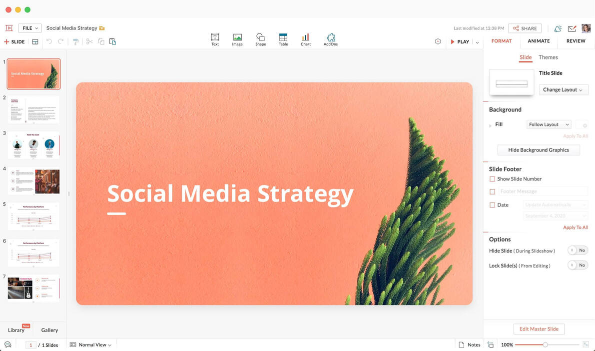 Zoho Show presentation maker