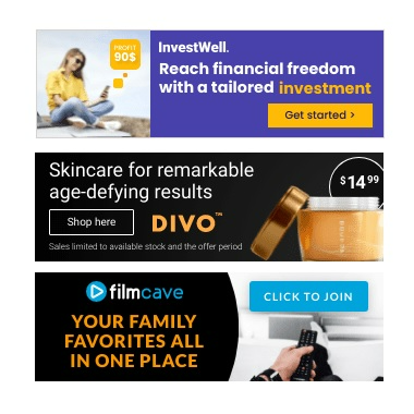 Advertising vs. Sales Collateral: mobile banner examples