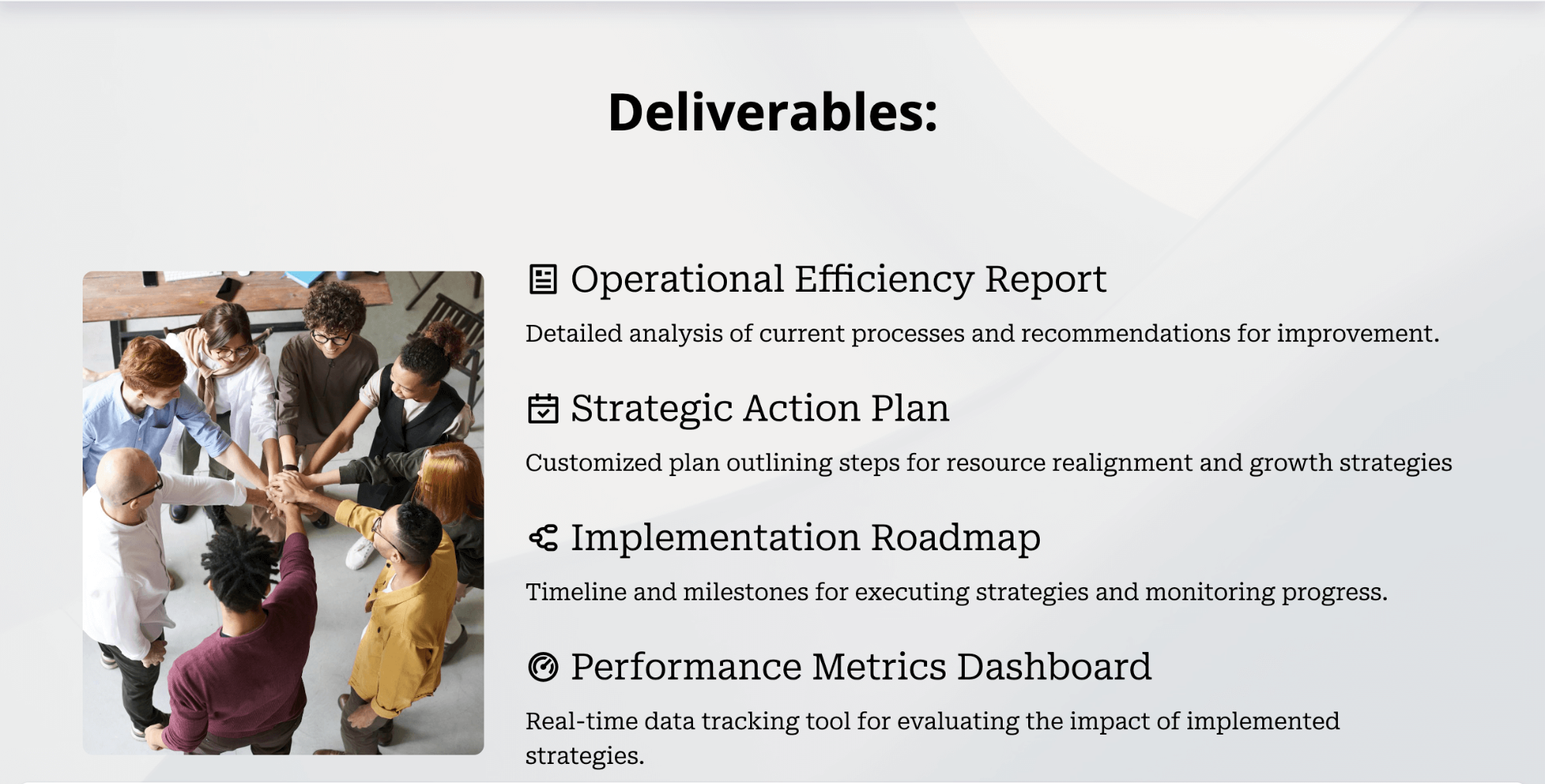 Deliverable slide example