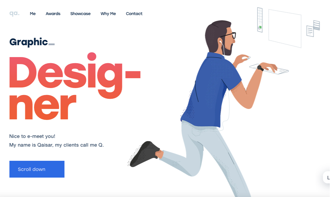 Online portfolio example