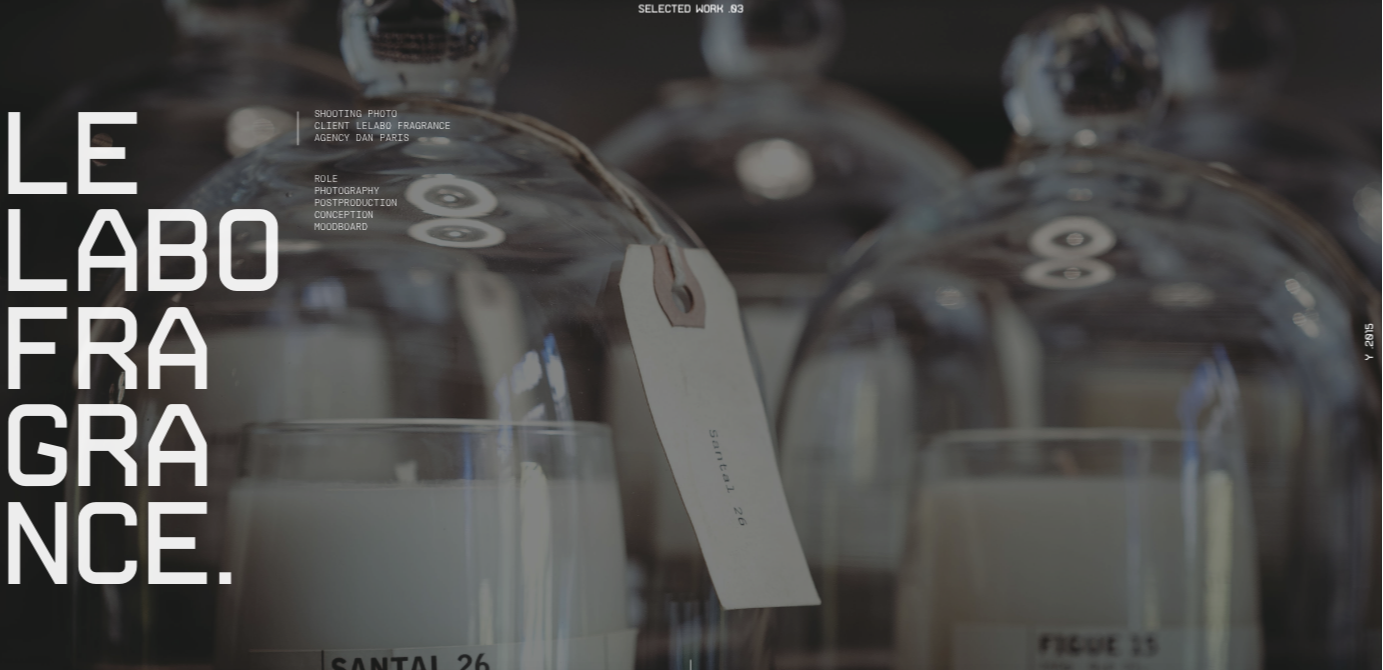 Example of an online portfolio