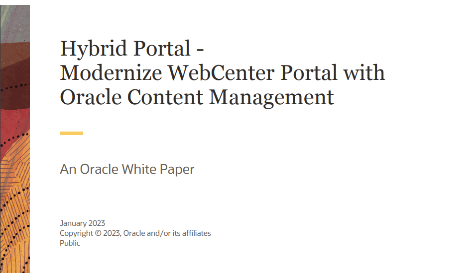 Oracle corporate white paper